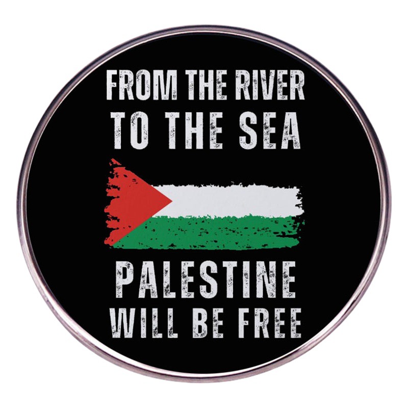 Desde el río hasta el mar Palestina será liberado broche libre Palestina pin insignia de aleación de metal