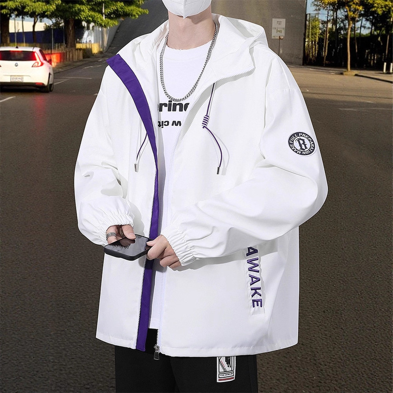 Men's Jacket Spring and Autumn 2025 New Casual Jacket Autumn Junior High School Student Loose Trendy Brand Windbreaker Clothing