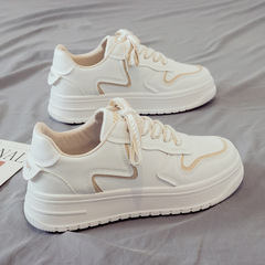 2024 Spring New Women's White Shoes Student Breathable Versatile Sports Casual Dad Shoes Board Shoes Soft Sole Autumn and Spring