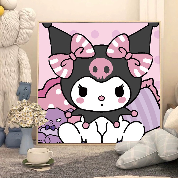 サンリオデジタル油絵 diy 手描きカラーリングクロミメロディー漫画かわいい装飾画メーカー卸売|undefined