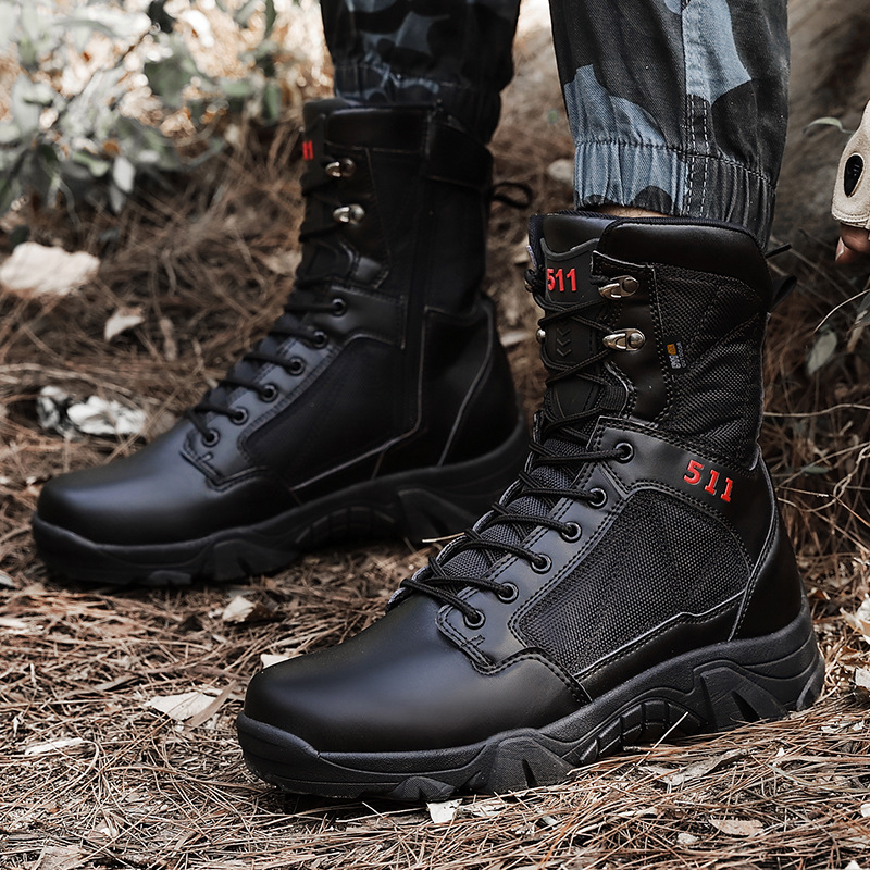 Otoño y invierno nuevos zapatos casuales de moda coreana con cremallera lateral impermeable al aire libre botas de herramientas transfronterizas zapatos de hombre de moda ligeros grandes