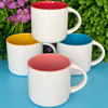 Factory Creative Ceramics Mark Cup Logo Color glaze Ceramic Cup Processing White Coating Cup Coffee Cup