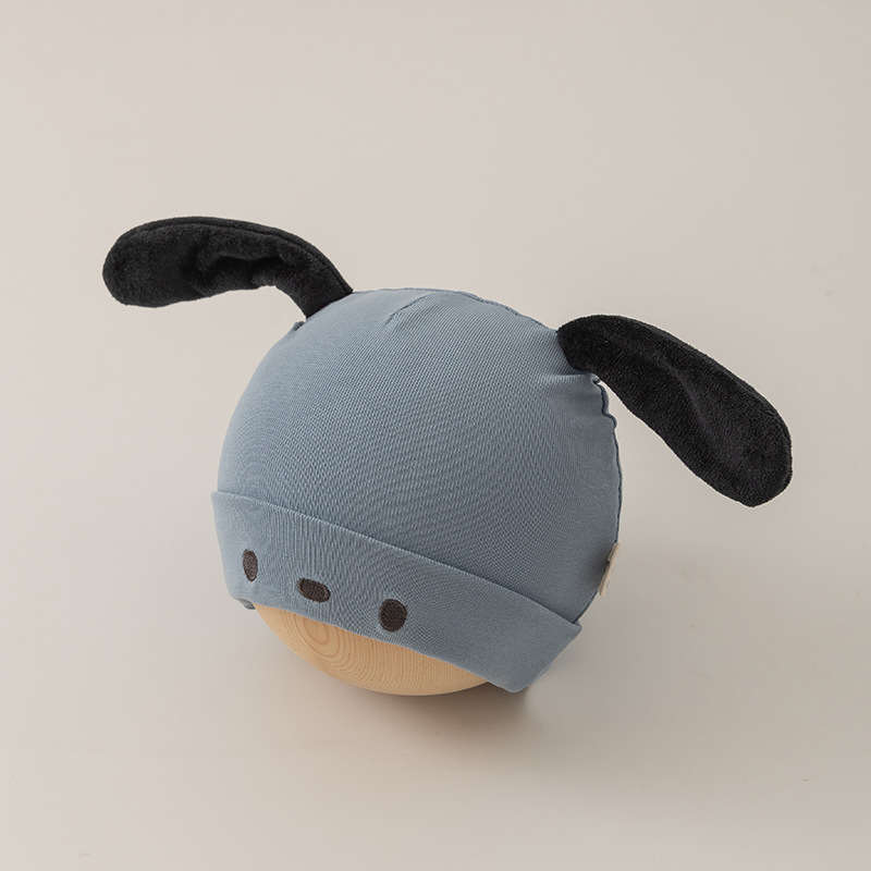 0-3 Meses de primavera y otoño delgado sombrero de bebés, algodón coreano, sombrero de bebés, perros