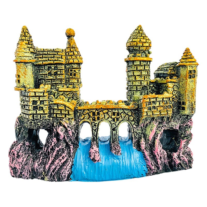 Nuevas decoraciones para acuarios, castillo de estilo europeo, adornos de paisajismo de jardín de estilo antiguo, diseño de micropaisaje popular