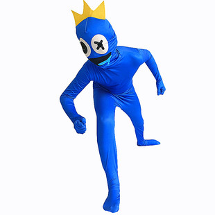Halloween Rainbow friends ROBLOX game cos clothes Blue little monster costume jumpsuit