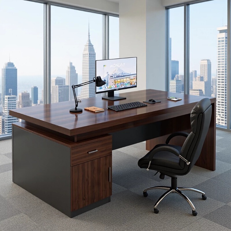Simple and Elegant Executive Desk, Desktop Computer Desk, Commercial Office Double Workstation, Complete Set of Desk and Chair Combination Simple and Elegant Executive Desk, Desktop Computer Desk, Commercial Office Double Workstation, Complete Set of Desk and Chair Combination