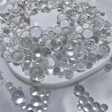 亚克力仿水晶混搭珠 粘粘球咕卡砖装饰 谷美拍摄无孔透明散珠圆珠