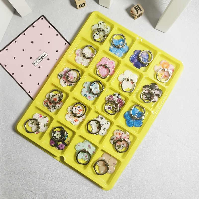 Square pattern heart-shaped/mobile phone holder multi-pattern metal ring holder rotary adhesive ring buckle/holder