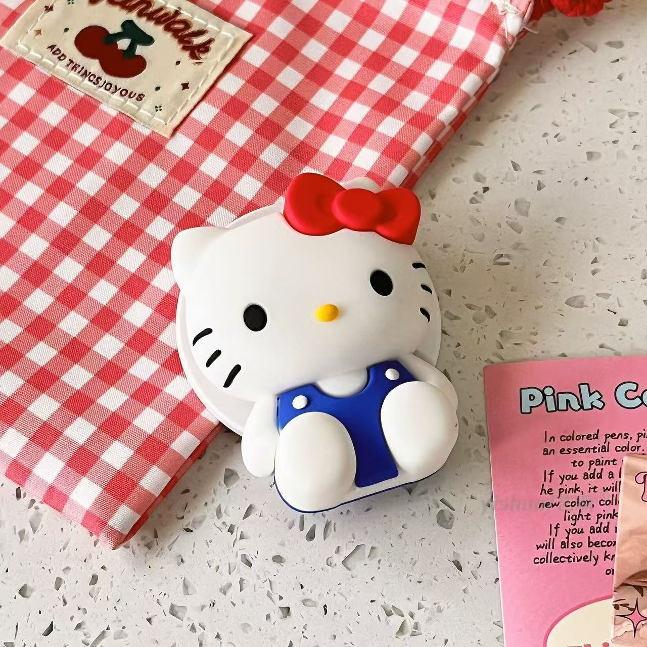 Super lindo lindo pequeño nuevo gato kt pan soporte de succión para Apple caso de teléfono móvil de escritorio contracción soporte de succión mujer