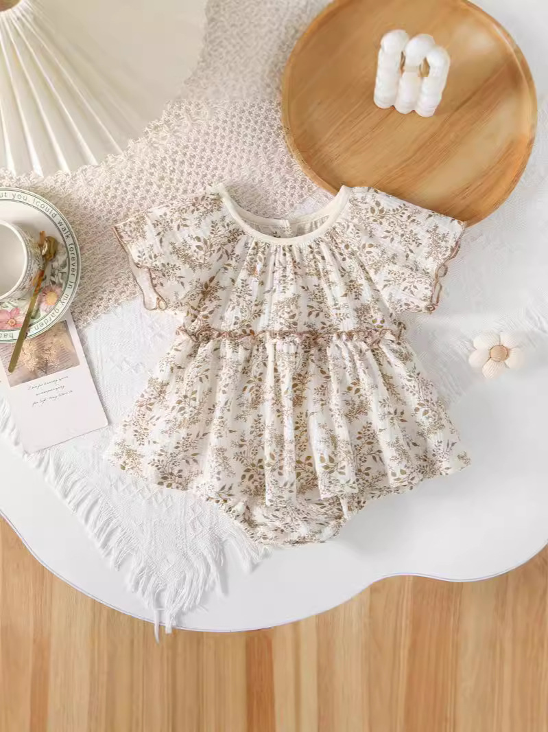 Summer children's bodysuit girl's for new born to go out