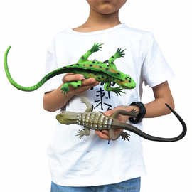 守宫蜥蜴模型认知摆件软胶蜥蜴龙虾恐龙鳄鱼爬行动物模型