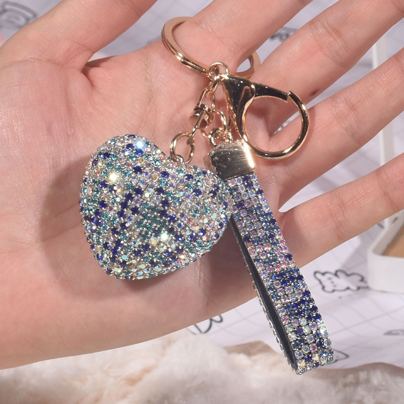 Women's Gender Luxurious, Sweet Style Luxurious Sweet Heart Shape Alloy Valentine's Day Women's Bag Pendant Keychain