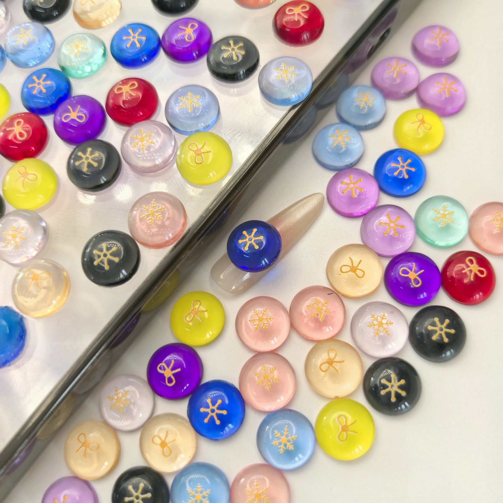 冰透明圆珠树脂饰品配件手机壳首饰头饰义乌小饰品0014.jp