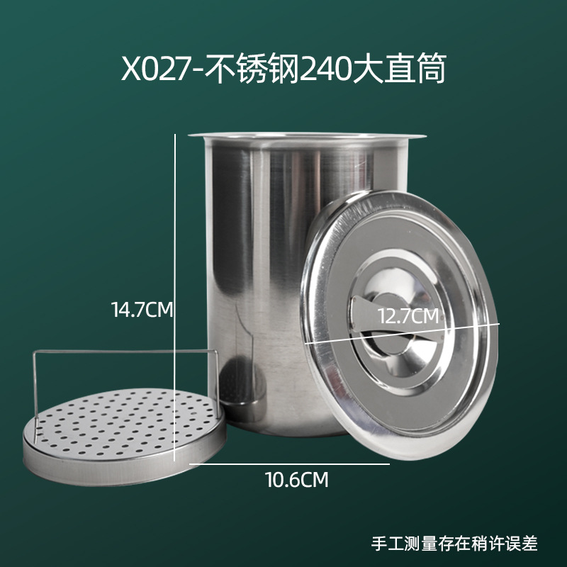 Solo tambor de acero inoxidable pintura al óleo olla doble tambor gran lavadora pluma de metal Cubo de lavado sellado pintura al óleo olla de medios de lavado