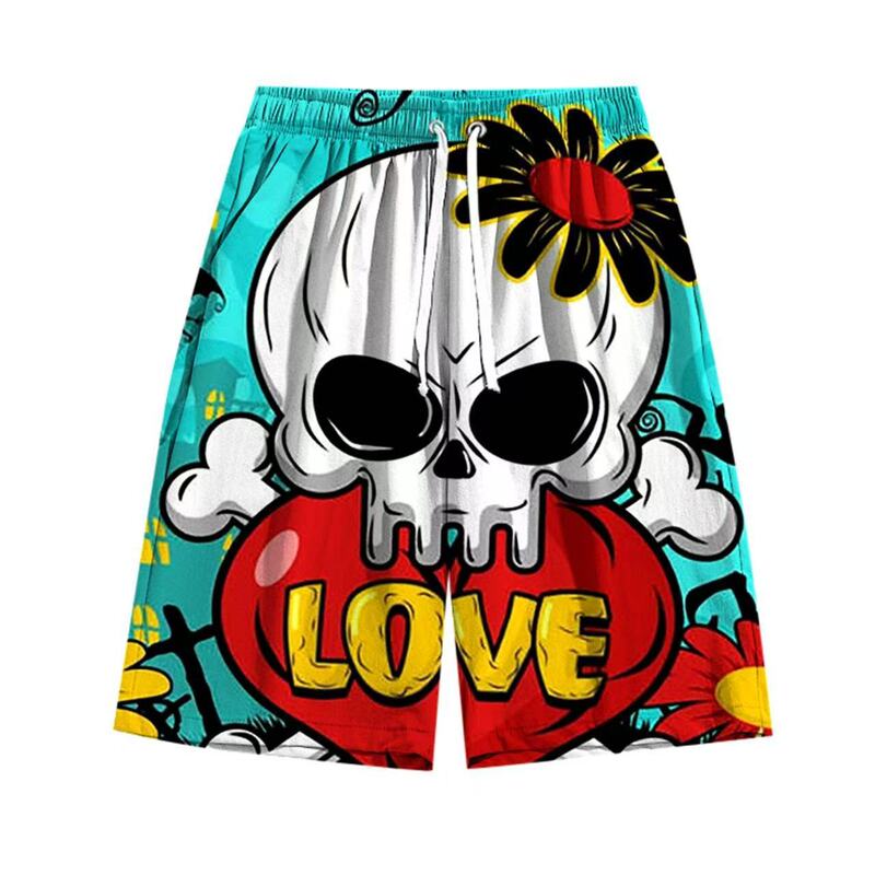 Cross Border 2025 AliExpress Hot Sale New Arrival Men's Fashion Skeleton Finger Paisley Pattern Printed Shorts Cross Border 2025 AliExpress Hot Sale New Arrival Men's Fashion Skeleton Finger Paisley Pattern Printed Shorts