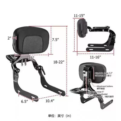 Rear Backrest Passenger Multi-Functional – Motorcycle cushion
