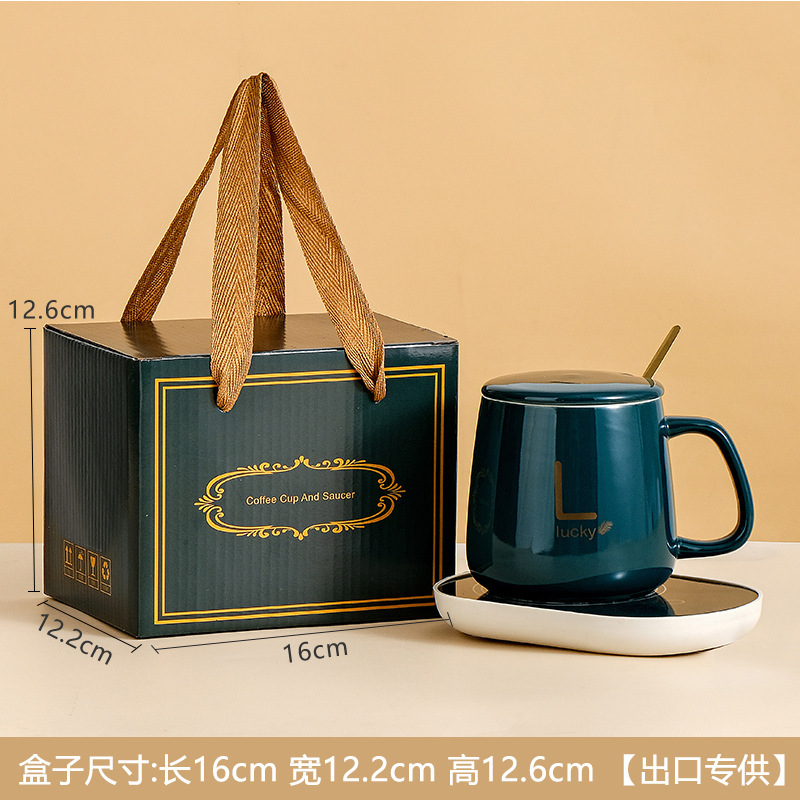 可爱奶牛恒温杯马克杯团建聚会实用送员工客户实用礼品陶瓷咖啡杯|undefined