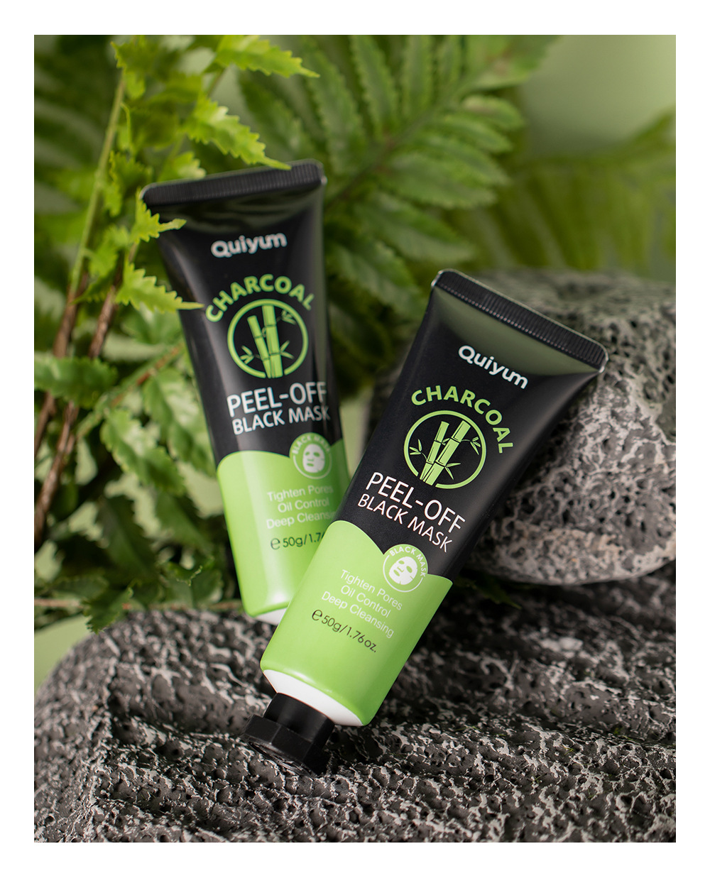 Cross-border temu version quiyum Bamboo Charcoal peel-off Mask 50g (tube) Moisturizing skin care products in stock undefined