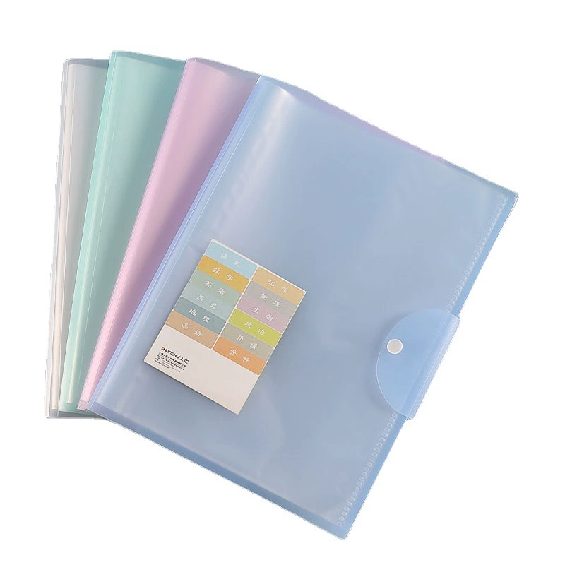 上汇 Stationery student test paper storage book Creative candy color test paper document contract information collection book