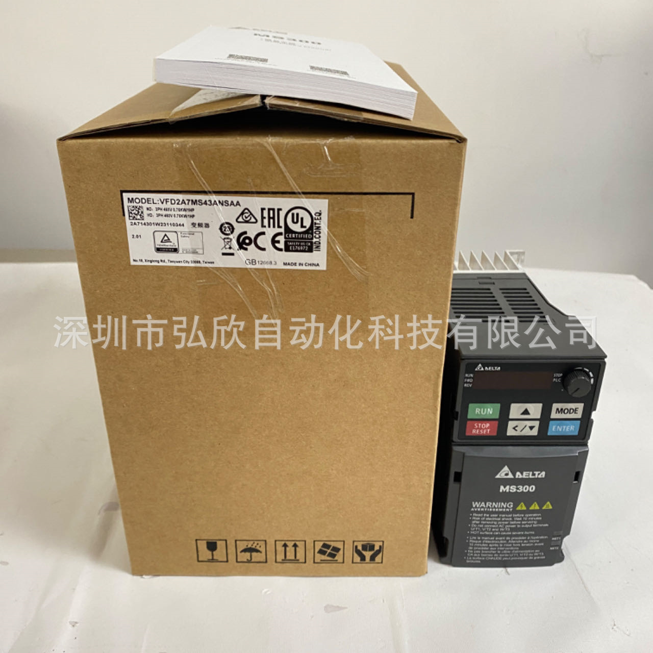 全新台达变频器VFD2A7MS43ANSAA 0.75KW MS300系列原装