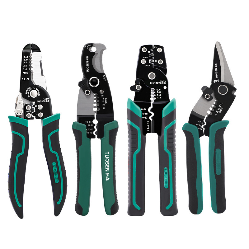 7 pulgadas multifuncional cable stripper cable tijeras eléctricas subherramientas de descascar y descascar cortes de alambre pinza de alambre