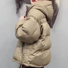 羽絨棉服女冬季新款韓版寬松時尚棉襖2023小個子棉衣連帽大碼外套