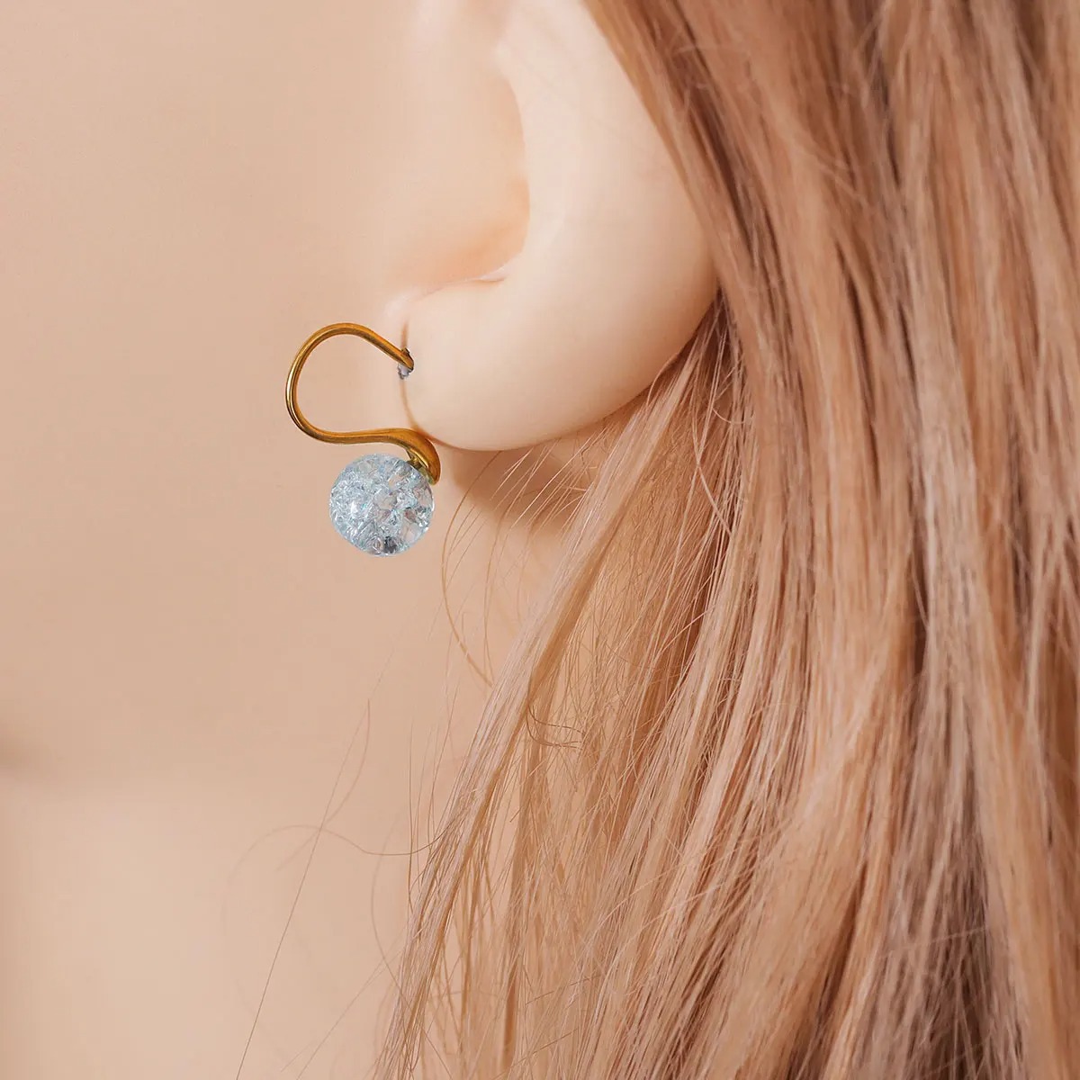 Nuevo acero inoxidable perla oreja accesorios tacones altos oreja gancho en forma de U interrogación gancho vacío accesorios joyería