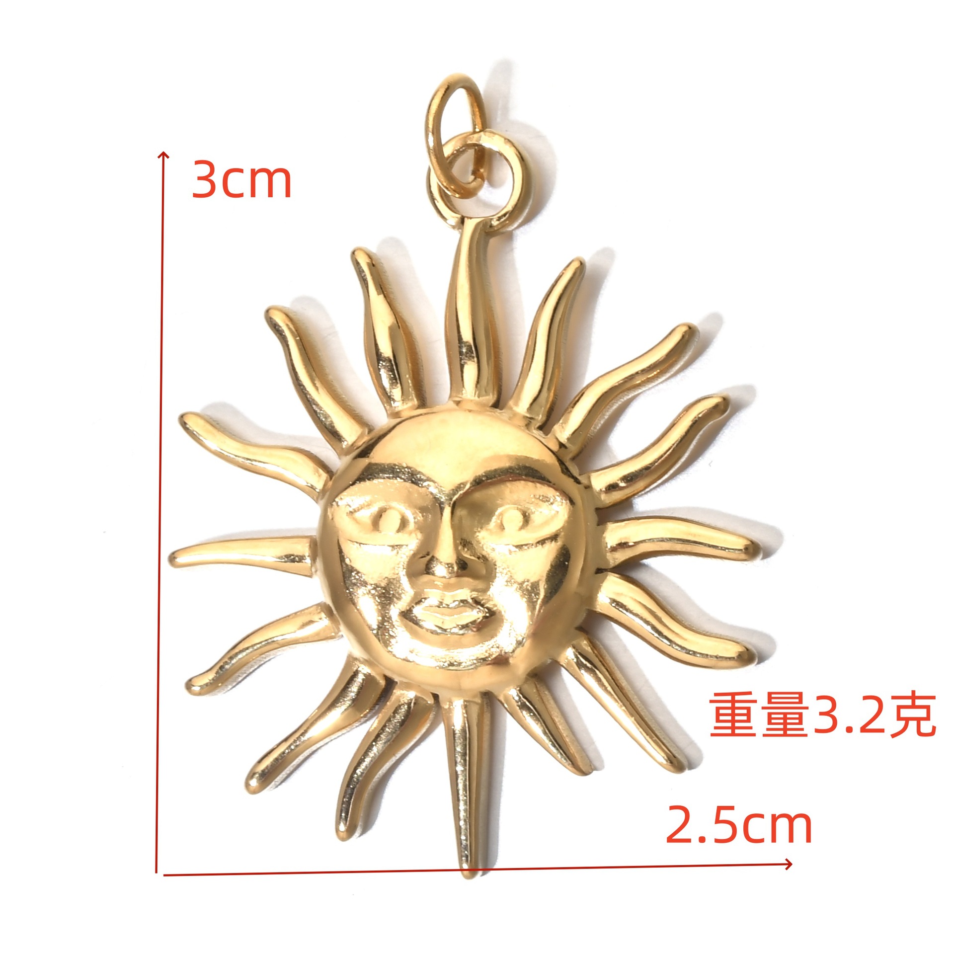 2g Weight None Bag Accessories Type Pendant Jewelry Making Type DIY Ornament Accessories Classification 1 Piece Quantity 304 Stainless Steel Material Sun, Heart Shape, Butterfly Pattern All Seasons Season Plating Design Retro Style 1 Piece 304 Stainless Steel Sun Heart Shape Butterfly Pendant 17