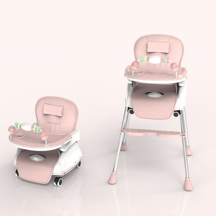 寶寶餐椅雙餐盤可調節滑行溜溜車兒童吃飯椅帶玩具欄男女座椅批發