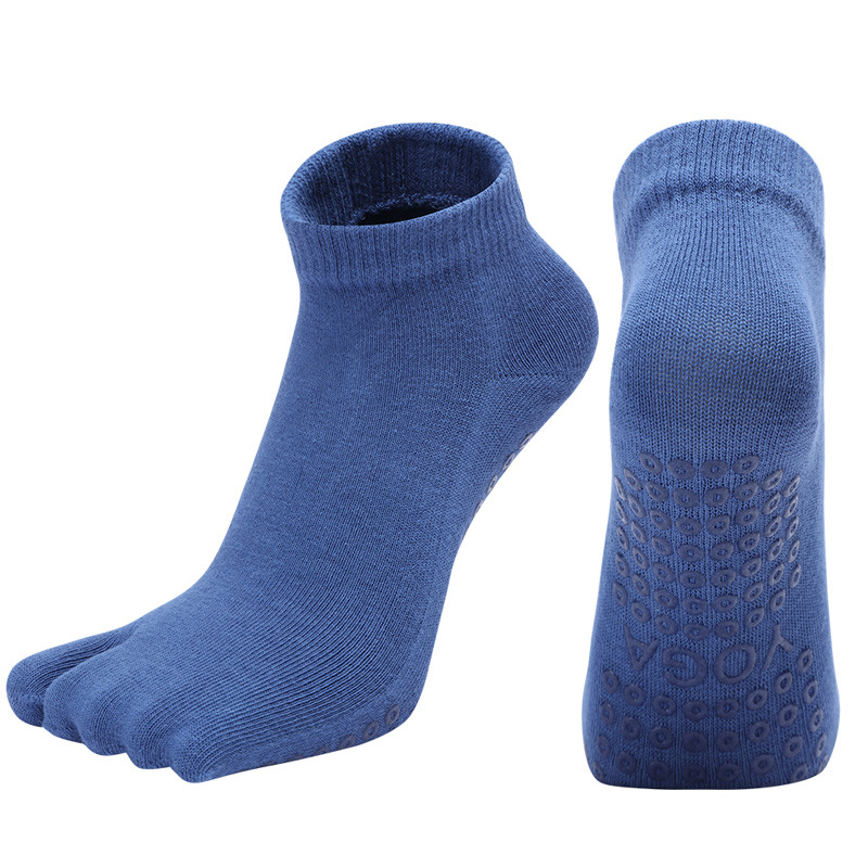 [Venta al por mayor de fábrica] calcetines de Yoga de cinco dedos calcetines de Baile todo incluido algodón peinado de cinco dedos Pilates Fitness calcetines deportivos