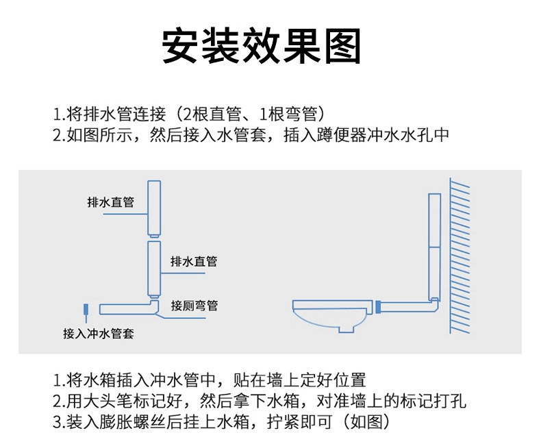 Bathroom water tank, household water-saving toilet, squat toilet, flushing water tank, toilet squat pit, toilet bowl, high flushing force water tank undefined