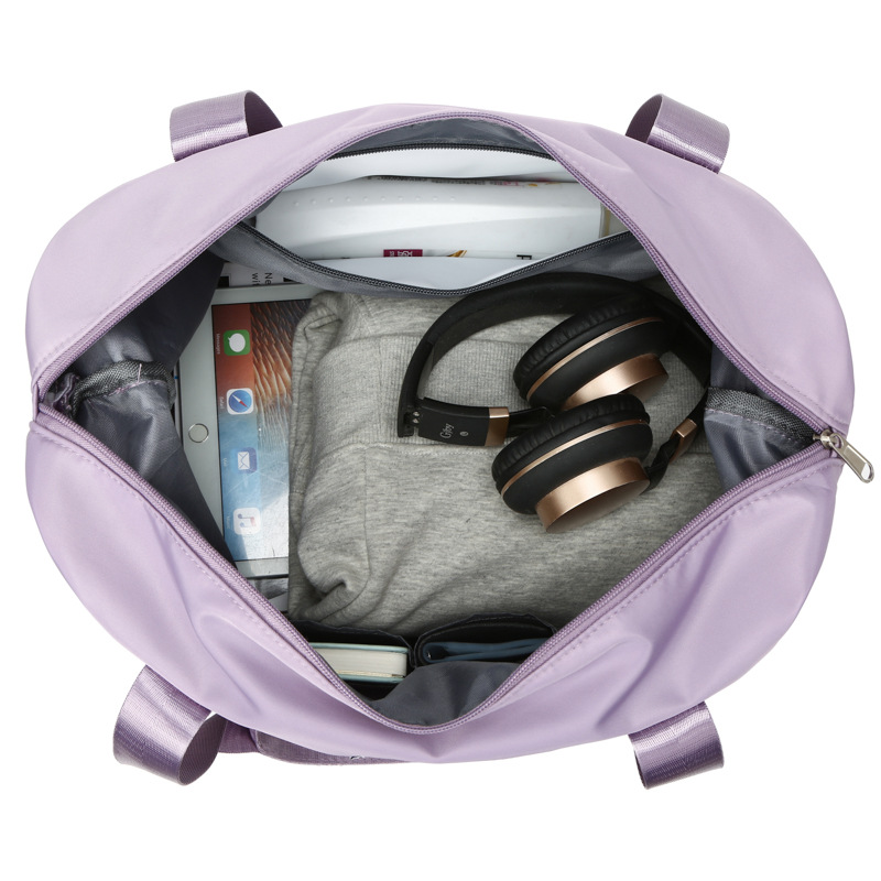 Bolsa de viaje con logotipo impresa personalizada, bolsa de viaje al aire libre de gran capacidad, bolsa de equipaje, bolsa de hombro de corta distancia, bolsa de fitness