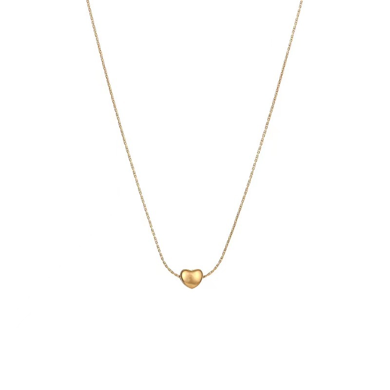 7g Weight 0.03µm-0.05µm Gold Plating Thickness PVD Coated Gold Plating Process 18K Gold Plated Plating Material 304 Stainless Steel Pendant Material PVD Coated Real Gold Plated 18K Gold Heart Shape 304 Stainless Steel Simple Style Waterproof Non Tarnish 304 Stainless Steel Pendant Necklace
