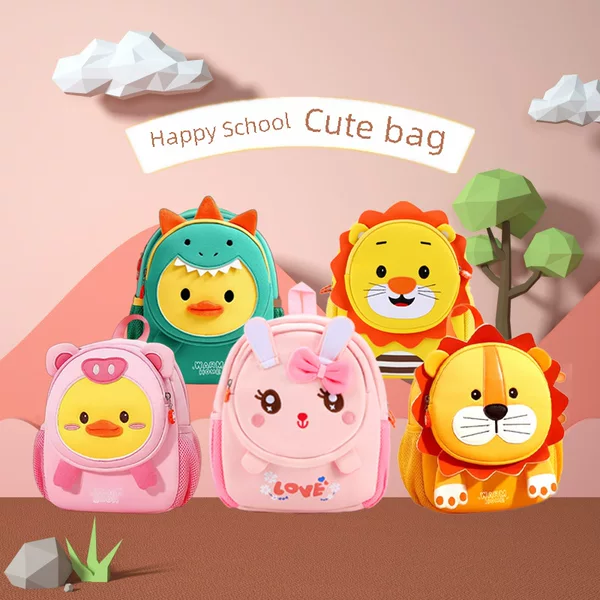 Kindergarten Casual Versatile School Bag for Girls, Cute Baby Backpack, Lightweight 1-3-65 Small Baby Children's Backpack