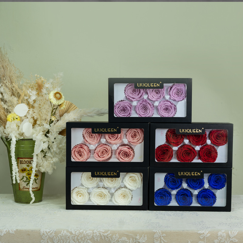 Yunnan fábrica mayorista de plata lipa rosa inmortalidad color perlado 6 flores hechas a mano material di