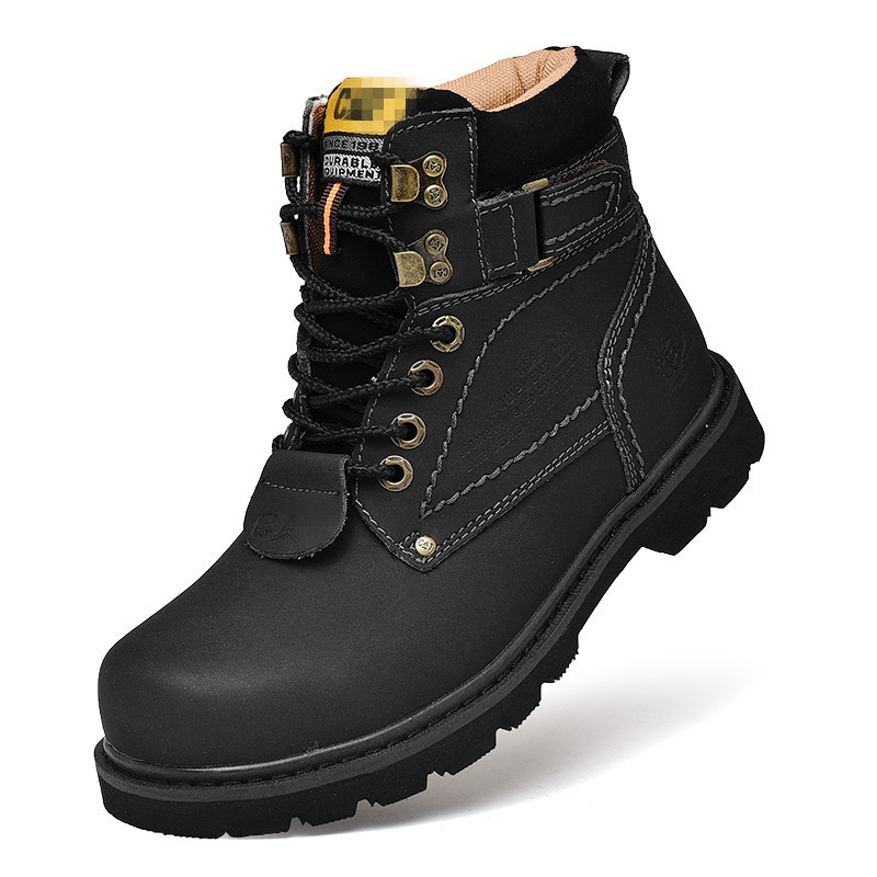 New Versatile Casual Martin Boots for Men, British Style Retro Work Shoes, Leather Shoes for Men and Women, High-Top Short Boots, Snow Boots