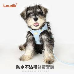 批发原创时尚皮质宠物猫咪狗狗胸背带牵引绳牵引带用品小型犬跨境