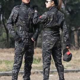 迷彩服套装男工装学生军训服女夏季新式耐磨工地劳保迷彩工作服