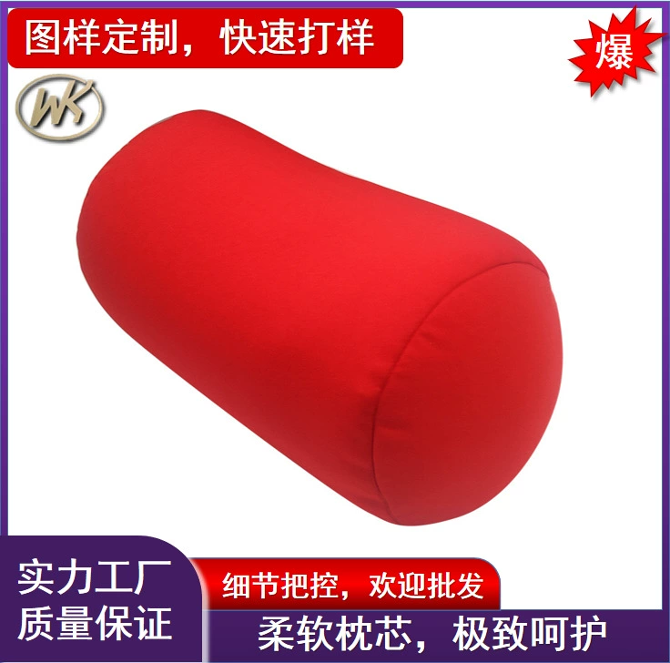 Сплошной цвет цилиндрическая Подушка длинная подушка частицы пены подушка шеи ворсины отдыха подушка перемещения студента простая