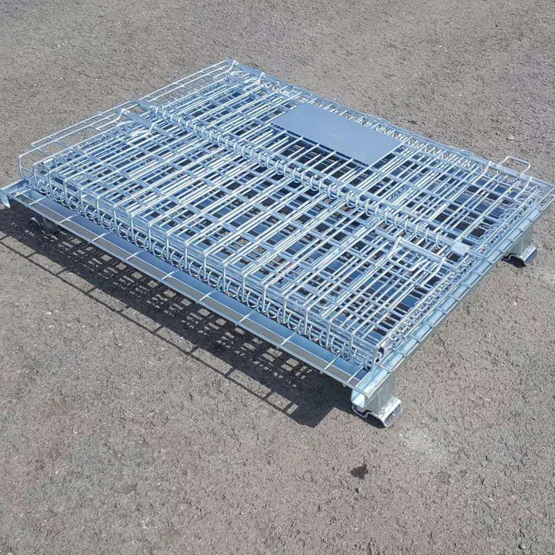 带轮网格仓储笼 移动方便 搬运便利 山东  蝴蝶笼