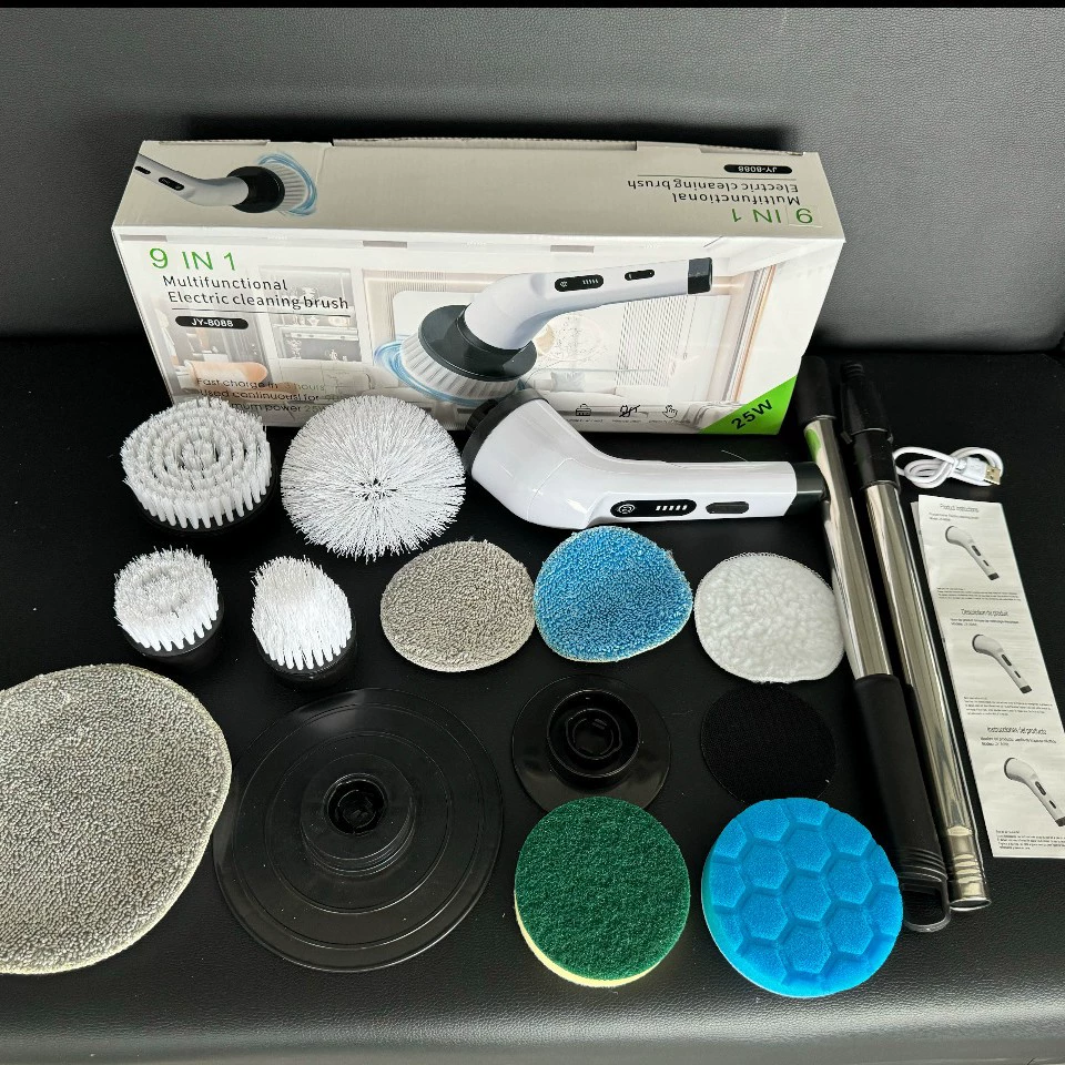 Cross-border handheld multi-function wireless long handle electric home automatic rotating bathroom floor cleaning artifact sends free shipping