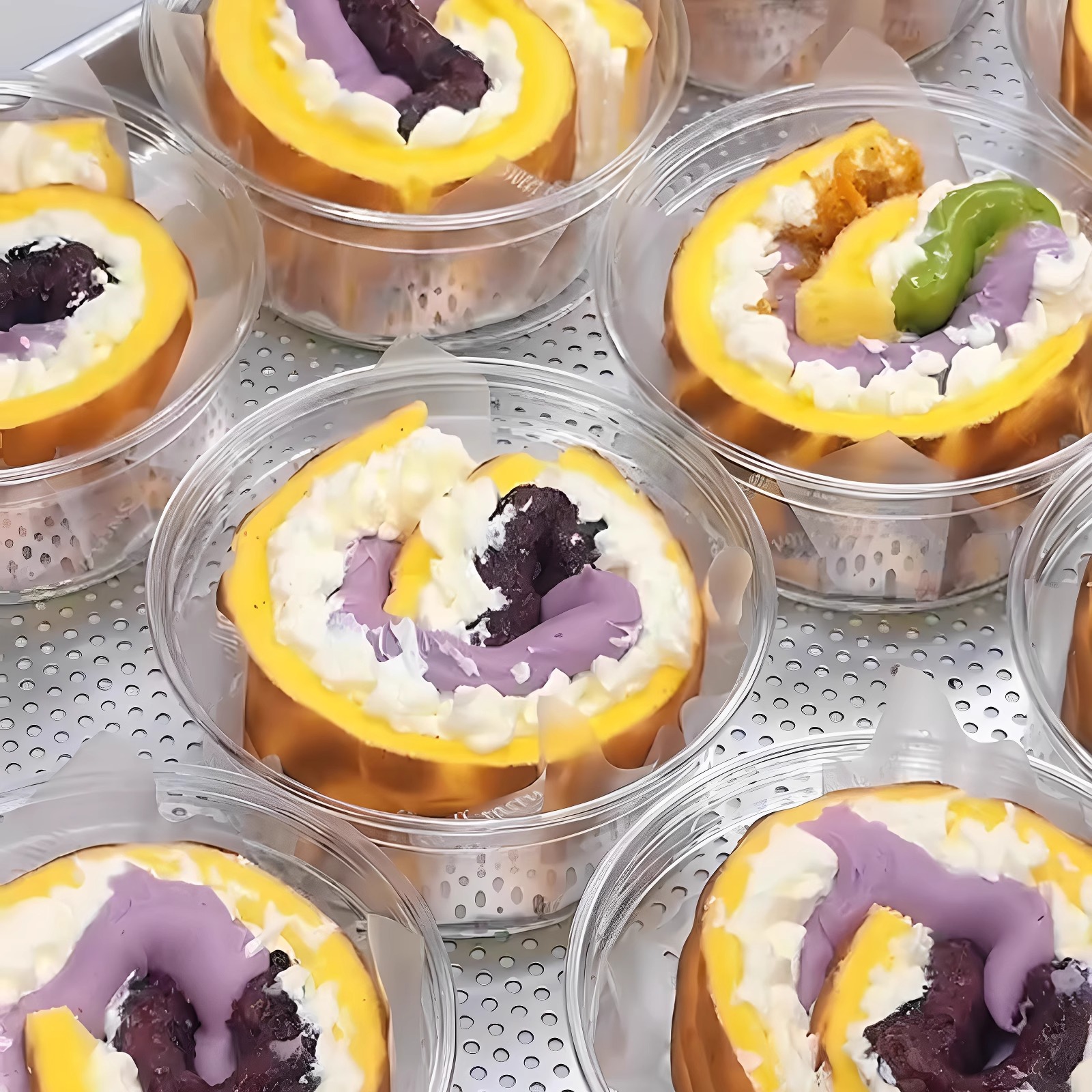 烘焙芋泥虎皮卷蛋糕卷包装盒虎皮脑袋包装碗千层碗打包盒子