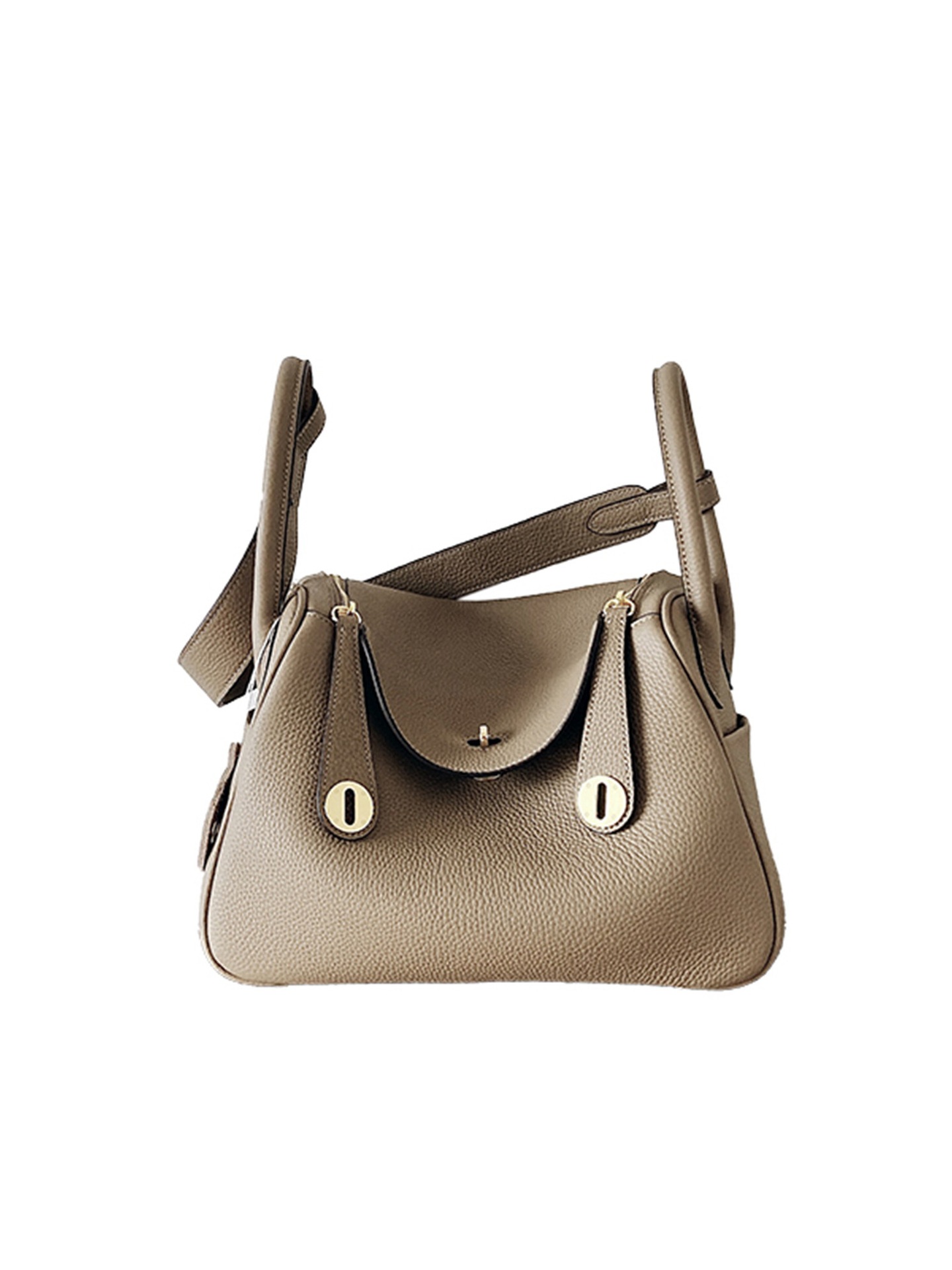 Bolsos de cuero Lindy de piel de vaca con togo de primera capa 2025 Bolsos de cubo retro de estilo europeo y americano Bolsos portátiles de moda