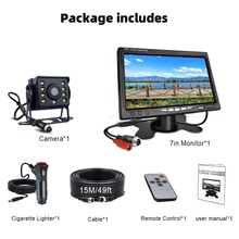 7‘ 车载显示器通用监控可视倒车摄像头简易安装影像源头厂家直销