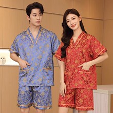 汗蒸服棉质韩版情侣洗浴服男女贵宾服桑拿洗浴服家居服睡衣厂家直