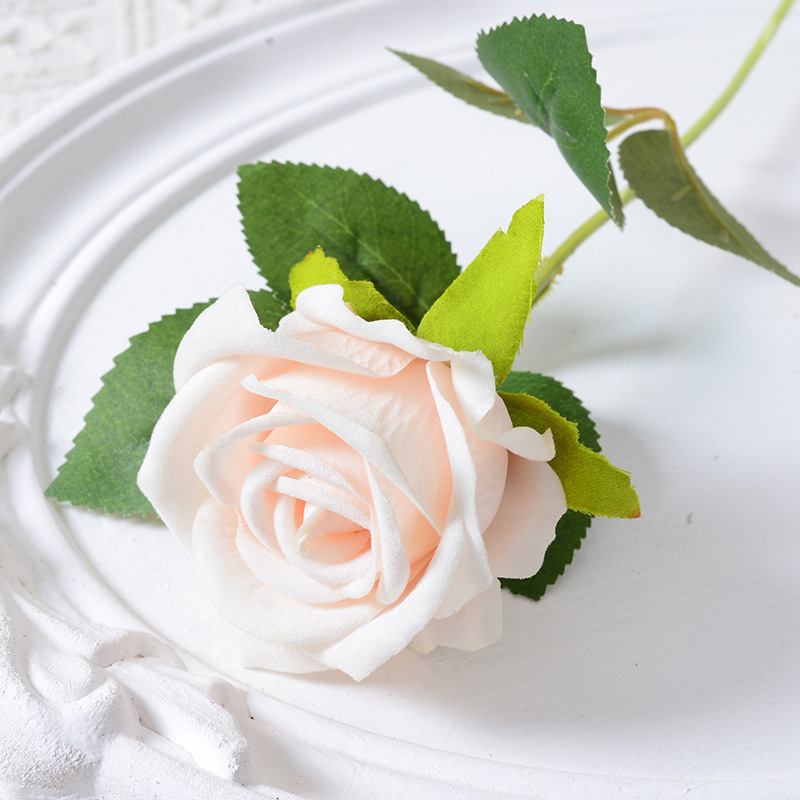 模擬バラシングル感触ベルベットホーム結婚式の装飾バレンタインデー人工模擬花造花卸売|undefined