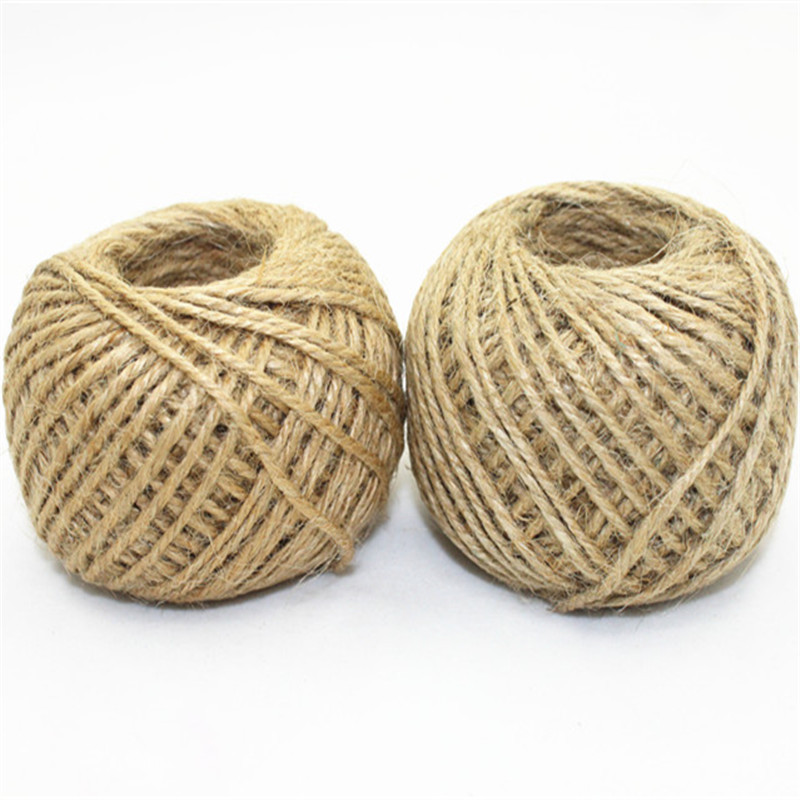 Vintage cáñamo cuerda cinta flor regalo embalaje cinta floristería suministros hechos a mano DIY arco nudo bolsa ramo material