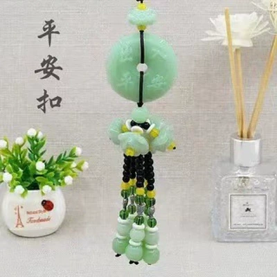 Car hanging, Green Jade Car Interior Decorations - light-jade-car-hanging-safety-buckle