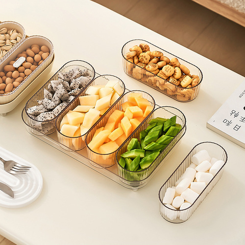 Fruit plate, high-looking, home living room, tea table, plastic dried fruit box, simple, fashionable, freely placed fruit plate with lid