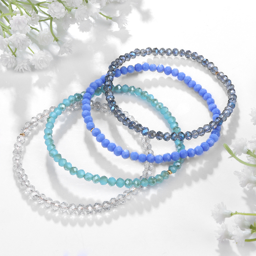 Artificial Crystal Material Simple Style Multicolor Artificial Crystal Wholesale Bracelets